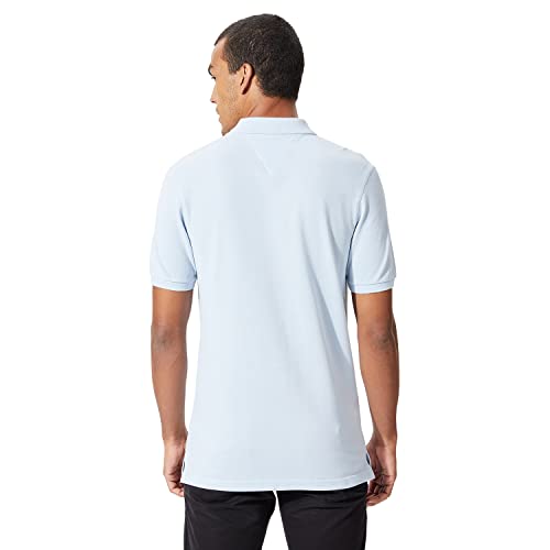 Fahrenheit Men's Regular Fit Solid Pique Polo T-Shirt (Water Drop, L)