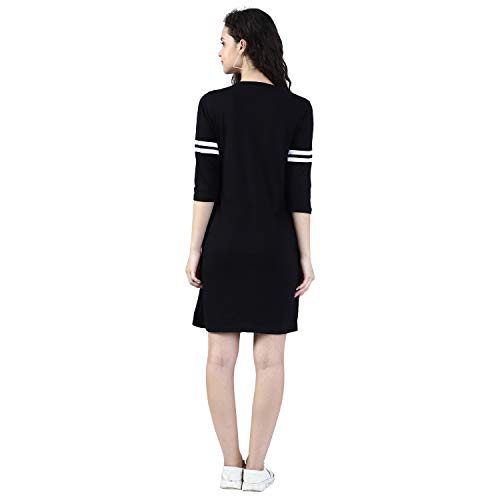 Broadstar Women's Long Plain 3/4 Sleeves Trendy T-Shirt