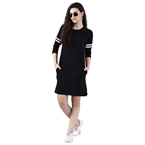 Broadstar Women's Long Plain 3/4 Sleeves Trendy T-Shirt