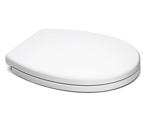Bath Royale MasterSuite Round Toilet Seat with Cover, White, Slow-Close, Quick-Release for Easy Cleaning