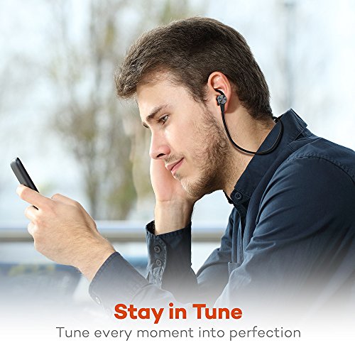 Bluetooth Earphones, TaoTronics Bluetooth 4.2 Headphones Stereo Magnetic Earbuds, Secure Fit for Sport, Gym with Built-in Mic