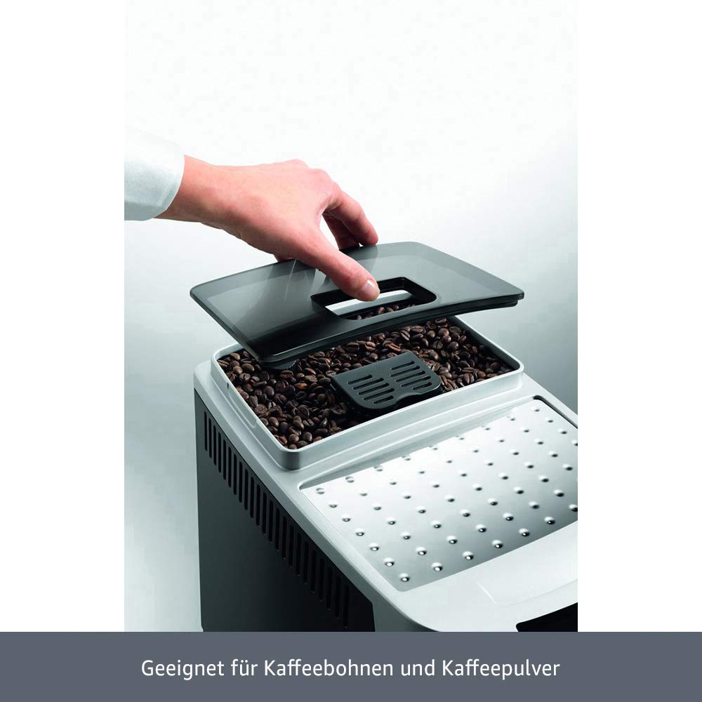 DeLonghi Magnifica S ECAM 22.110.B Kaffeevollautomat | Direktwahltasten und Drehregler | Milchaufschäumdüse | leises Kegelmahlwerk 13 Stufen | Herausnehmbare Brühgruppe | 2-Tassen-Funktion | schwarz