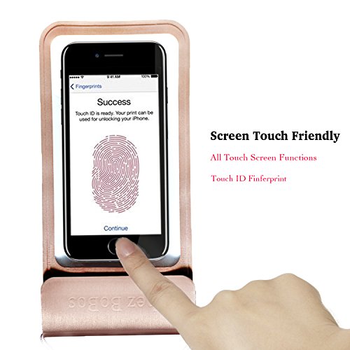 Chez BoBos Universal Waterproof Cellphone Cases PVC Waterproof Phone Pouch Dry Bag IPX8 For Devices Up to 6" iPhone, Samsung, Google Pixel, HTC, LG, Huawei Pink