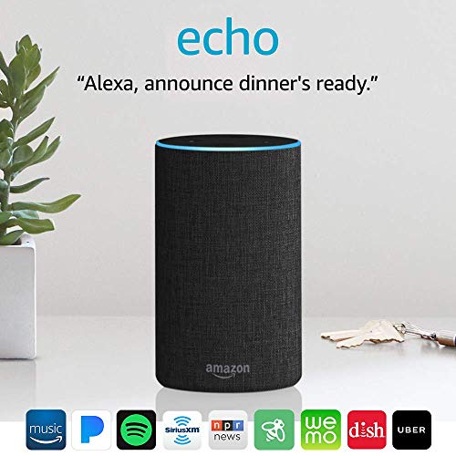 Echo (2nd Generation) - Smart speaker with Alexa - Charcoal Fabric