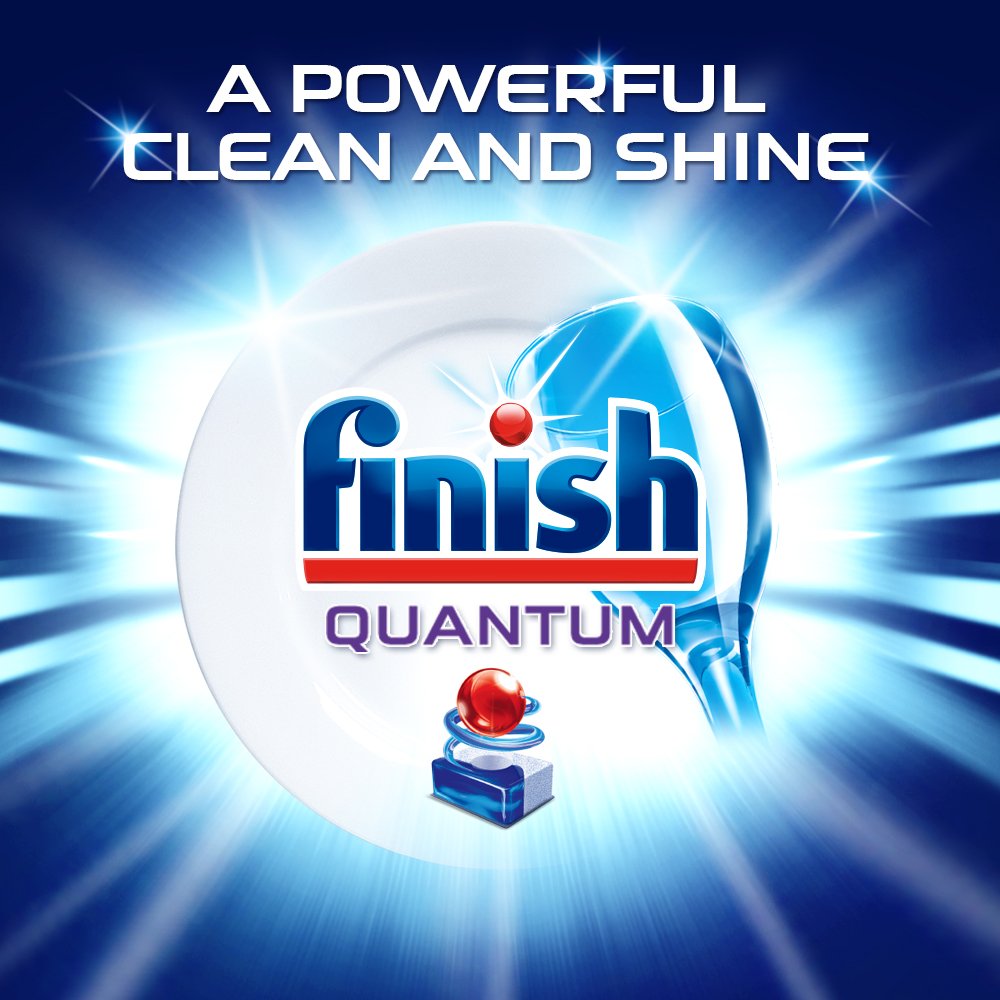 Finish Powerball Quantum Dishwasher Tablets, Lemon Sparkle, 80 Pack
