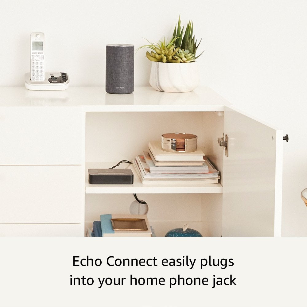 Echo Connect – requires compatible Alexa-enabled device and home phone service
