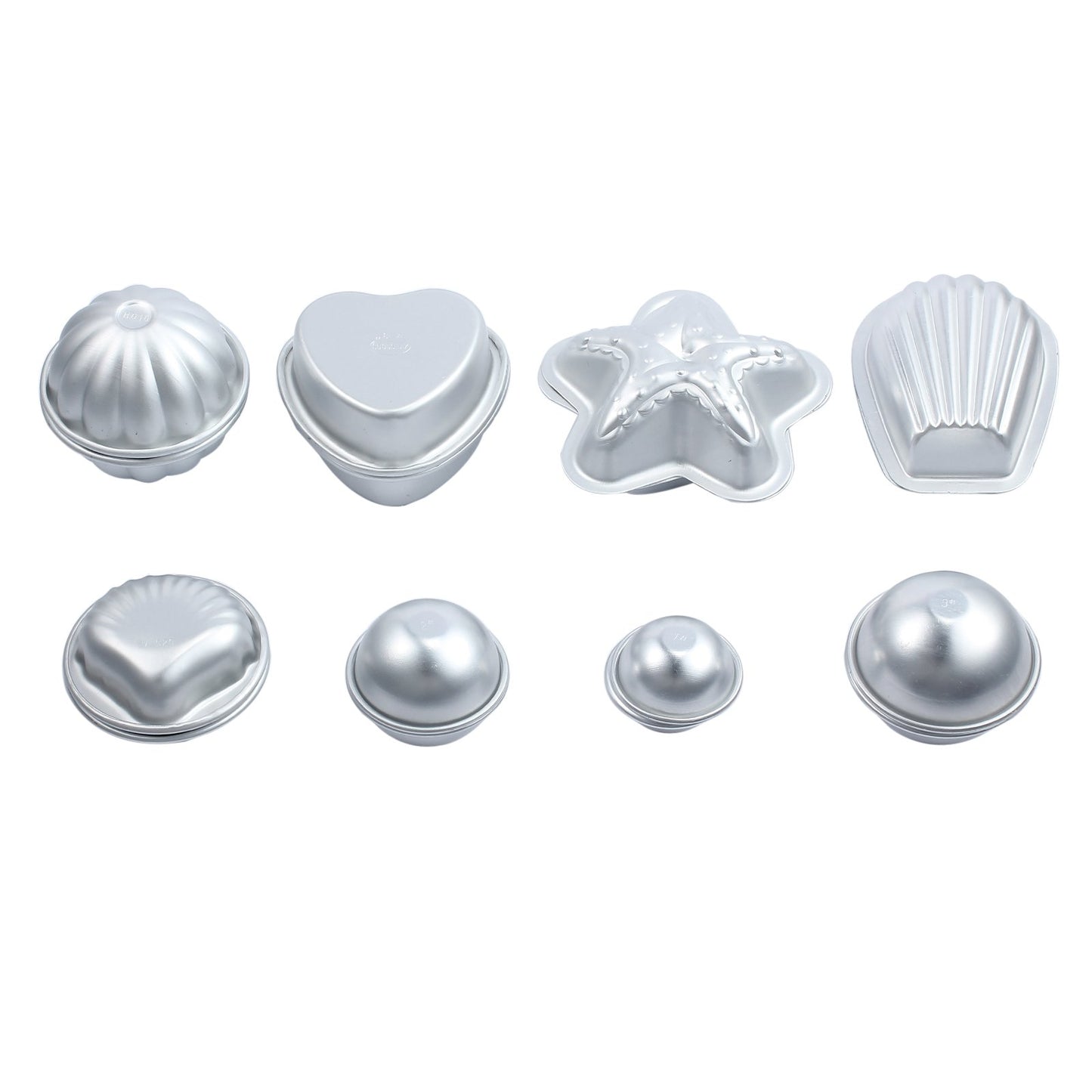 Neoteck 16PCS Muti Shape Metal Aluminum Bath Bomb Molds Moulds DIY Homemade Soap Crafting Gifts