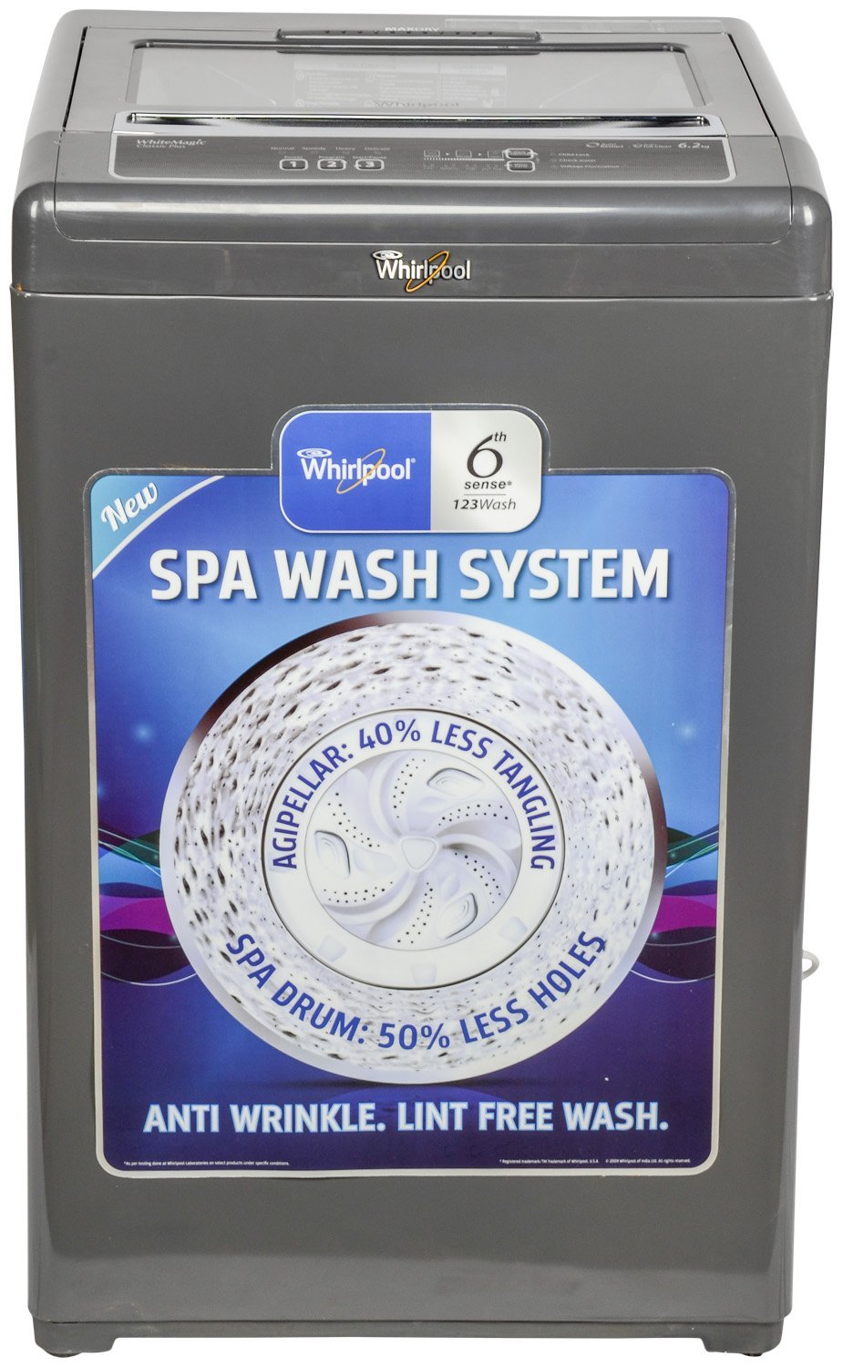 Whirlpool 6.2 kg Fully-Automatic Top Loading Washing Machine (WM Classic Plus 621S, Dark Grey)