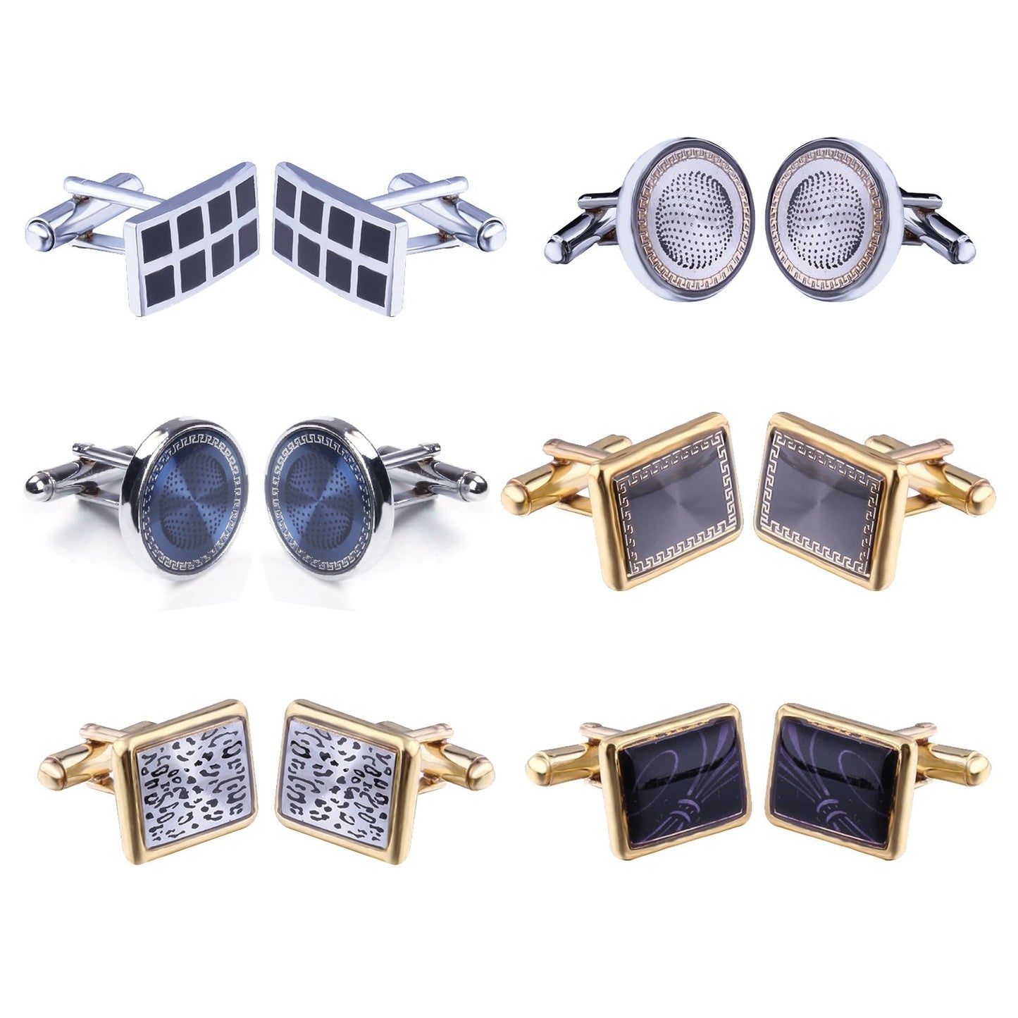 BodyJ4You 18 Pairs Business Knot Classic Cuff Links for Men Unique Cufflink Set