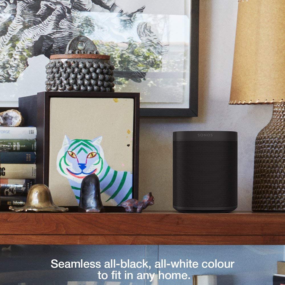 All-New Sonos One - Smart Speaker with Alexa Voice Control Built-in. Compact Size with Incredible Sound for Any Room. (Black)