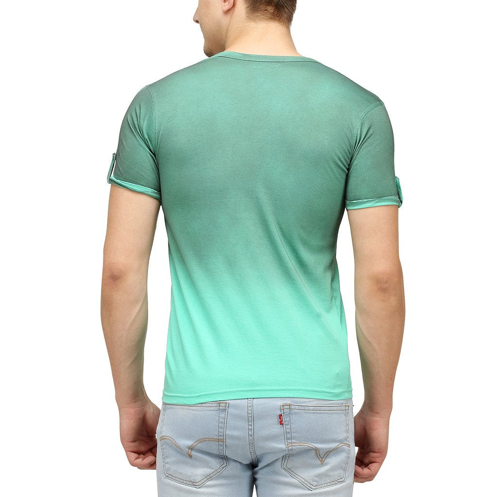Campus Sutra Men's Cotton T-Shirt (SS16PRM_HNYSPR_M_PLN_BTGSG_S_Bottle Green)