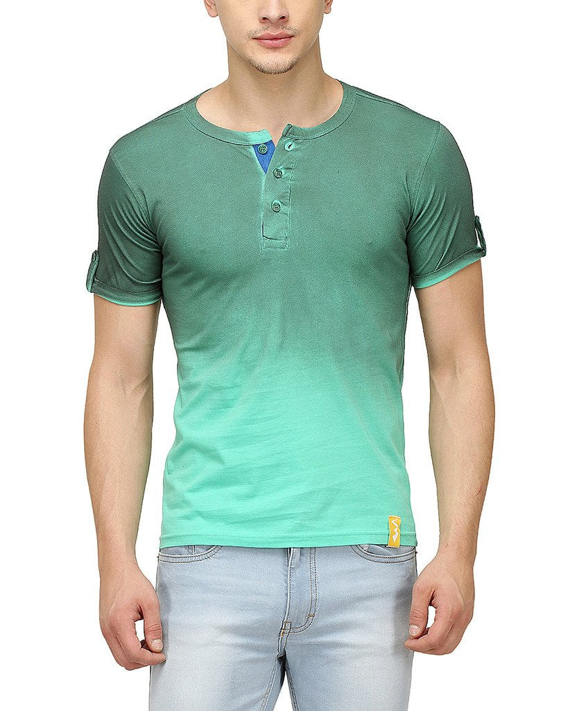 Campus Sutra Men's Cotton T-Shirt (SS16PRM_HNYSPR_M_PLN_BTGSG_S_Bottle Green)