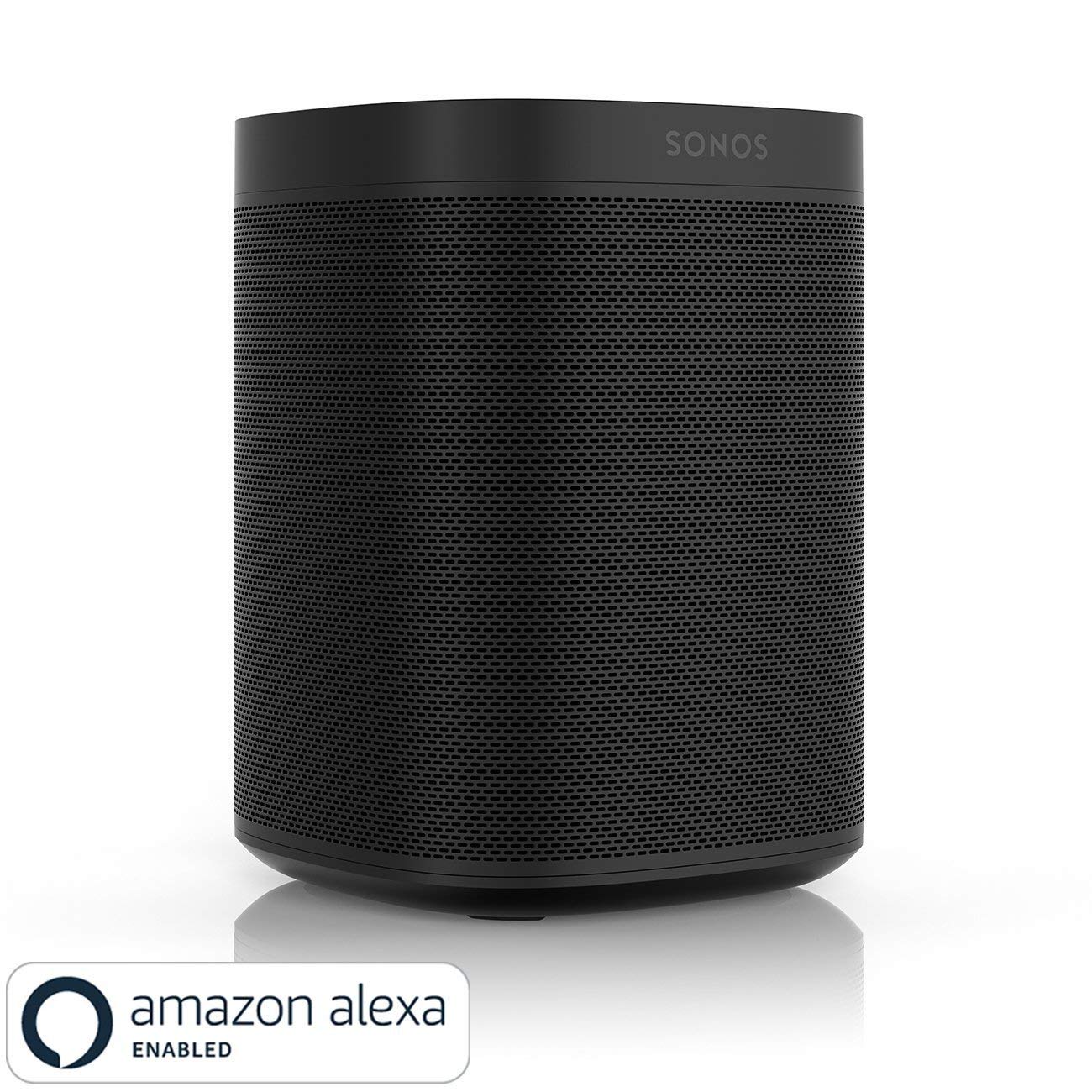All-New Sonos One - Smart Speaker with Alexa Voice Control Built-in. Compact Size with Incredible Sound for Any Room. (Black)