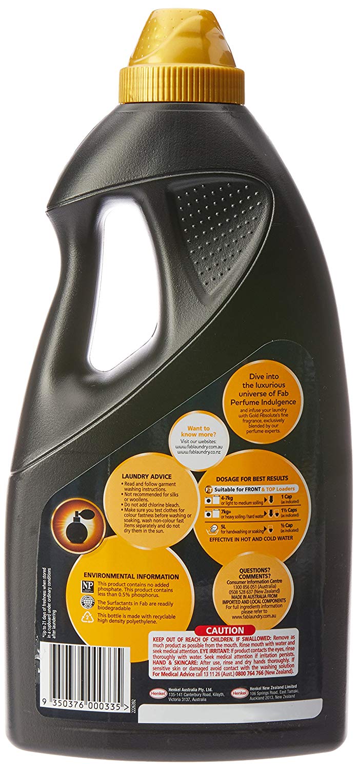 Fab Laundry Liquid, Gold Absolute, 2000ml
