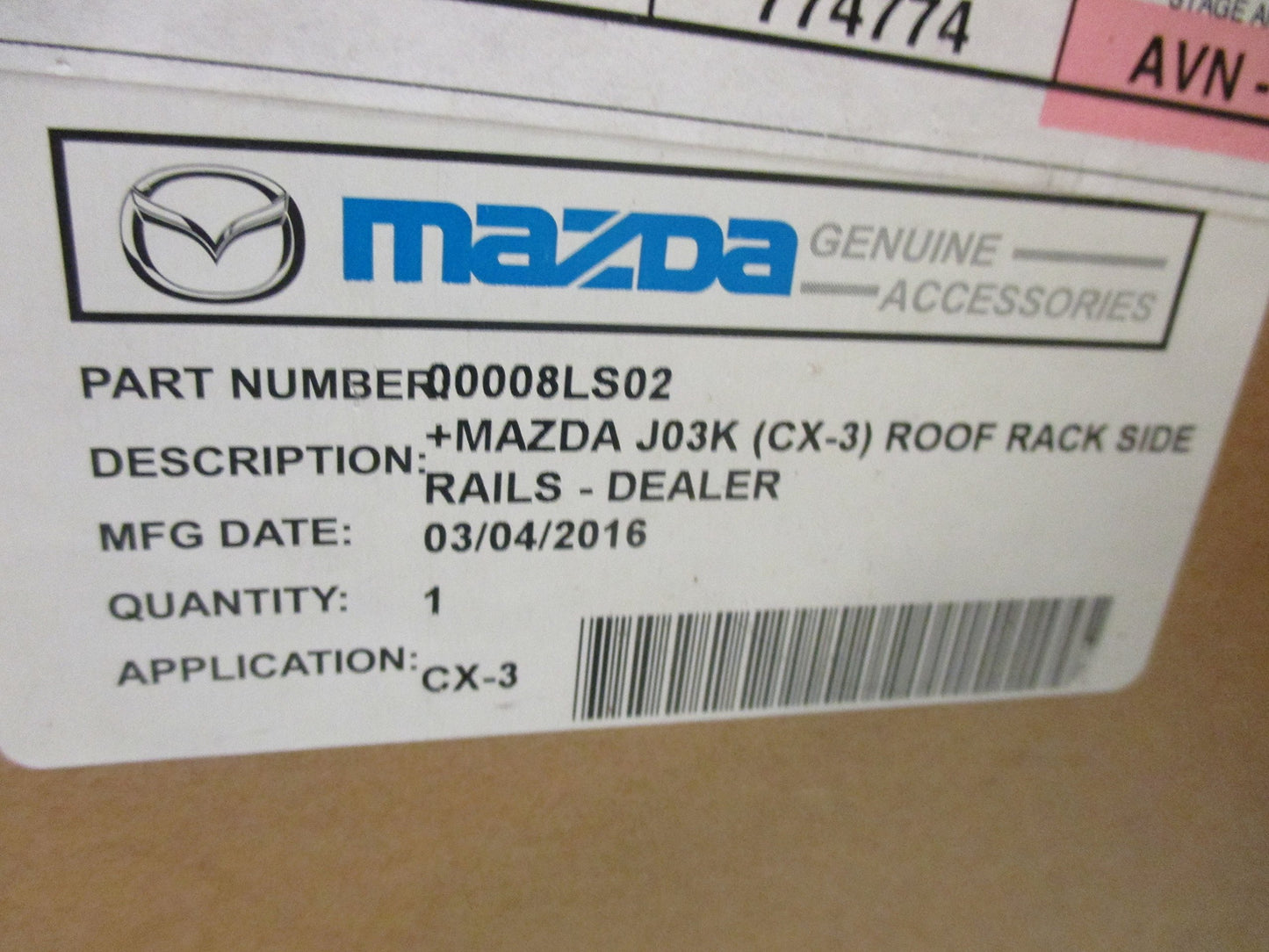 Mazda CX-3 2016-2017 New OEM Roof rack roof rails 0000-8L-S02