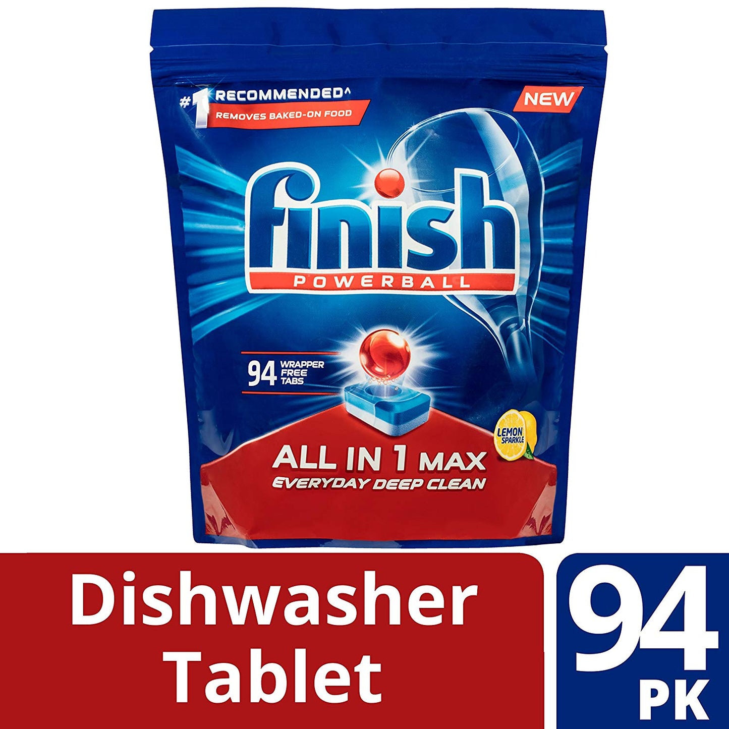 Finish All in 1 Max Dishwasher Tablets - Lemon, 94 Pack