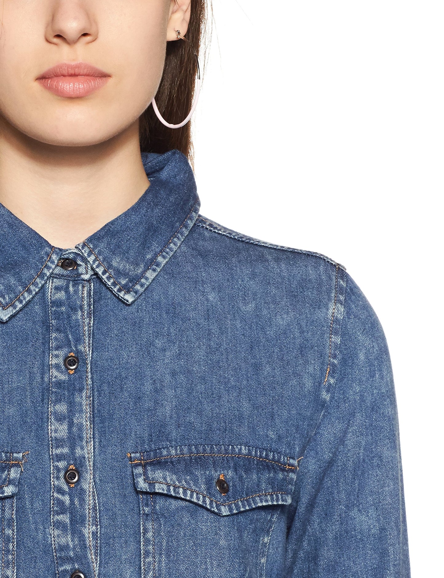 Forever 21 Women's Denim Dress (00216056012_0021605601_ Denim_2/S)
