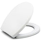Bath Royale MasterSuite Round Toilet Seat with Cover, White, Slow-Close, Quick-Release for Easy Cleaning