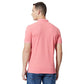 Fahrenheit Men's Casual Regular Fit Poly Cotton Solid Stand-Up Collar Polo T-Shirt (M, Coral Heather)