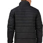 Ben Martin Men's Regular Fit Quilted Nylon Full Sleeve Bomber Jacket (Black, L)