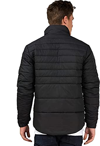 Ben Martin Men's Regular Fit Quilted Nylon Full Sleeve Bomber Jacket (Black, L)