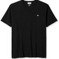 Lacoste Men's Short Sleeve Jersey Pima reg Fit V Neck T-Shirt-TH6710, Black, 4