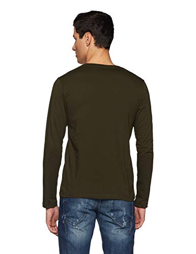 Amazon Brand - Symbol Men's Cotton T-Shirt (Pack of 2) (AW18ALK6PO2C_Blue Md Melange + Khaki_M)