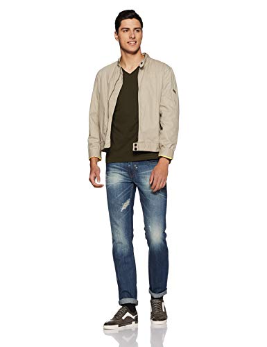 Amazon Brand - Symbol Men's Cotton T-Shirt (Pack of 2) (AW18ALK6PO2C_Blue Md Melange + Khaki_M)