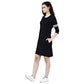Broadstar Women's Long Plain 3/4 Sleeves Trendy T-Shirt