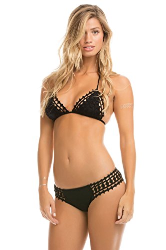 ale by Alessandra Women's Free Spirit Sliding Triangle Bikini Top Black S
