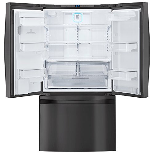 Kenmore Elite 74027 29.8 cu. ft. French Door Bottom-Freezer Refrigerator in Black Stainless Steel, includes delivery and hookup (Available in select cities only)