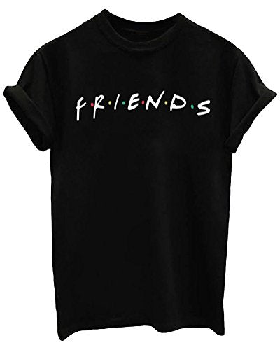 Lookface Women's Cute T Shirt Junior Tops Teen Girls Graphic Tees Black Small