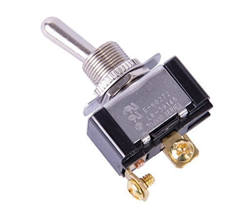 Gardner Bender GSW-11 Heavy-Duty Electrical Toggle Switch, SPST, ON-OFF, ¾ HP 125-250V AC, Screw Terminal