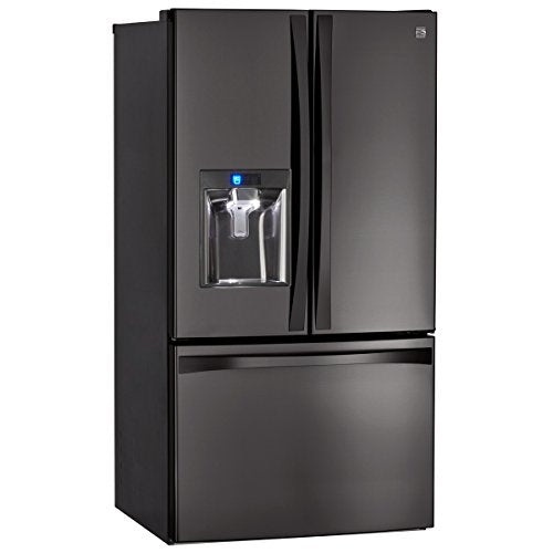 Kenmore Elite 74027 29.8 cu. ft. French Door Bottom-Freezer Refrigerator in Black Stainless Steel, includes delivery and hookup (Available in select cities only)