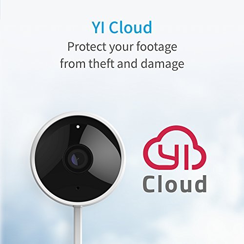 YI Outdoor Security Camera 1080p Cloud Cam Wireless IP Waterproof Night Vision Security Surveillance System White