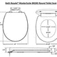 Bath Royale MasterSuite Round Toilet Seat with Cover, White, Slow-Close, Quick-Release for Easy Cleaning