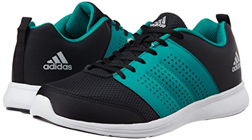 Adidas Men's Adispree M Black, Green and Silver Running Shoes - 8 UK/India (42 EU) (B79037)