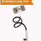 Cell phone Lazy Mount Holder, DIY Rotating Cellphone Bracket Stand with Solid Steel and Flexible Long Arm Clip for Desk, Bed, Bedside to Hold iPhone and Universal Mobile Phone, 31.5-In,Panda White