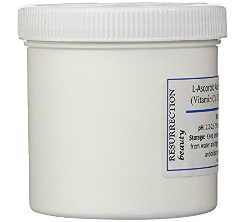 L-Ascorbic Acid Powder (Vitamin C), 6 oz. Jar. For Use in Serums and Cosmetic Formulations.