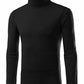 Generic Mens Basic Solid Color Long Sleeve Turtle Neck Slim T-Shirt