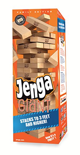 Jenga Giant Family (Stacks to Over 3 Feet) Precision-Crafted Premium Hardwood Game (Authentic Brand Game)