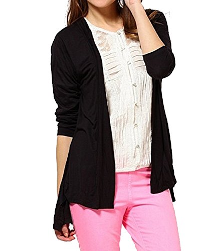 STYLE SHELL Black Women's Cotton Shrug (Shrug_Black_M)