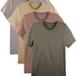 Bolter 4 Pack Men's Everyday Cotton Blend Short Sleeve T-Shirts (Large, Earth Tones)