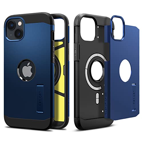 Spigen Tough Armor MagFit Case Compatible with iPhone 14 - Navy Blue