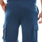 KingSize Men's Big & Tall Fleece Cargo Shorts, Heather Charcoal Tall-5Xl