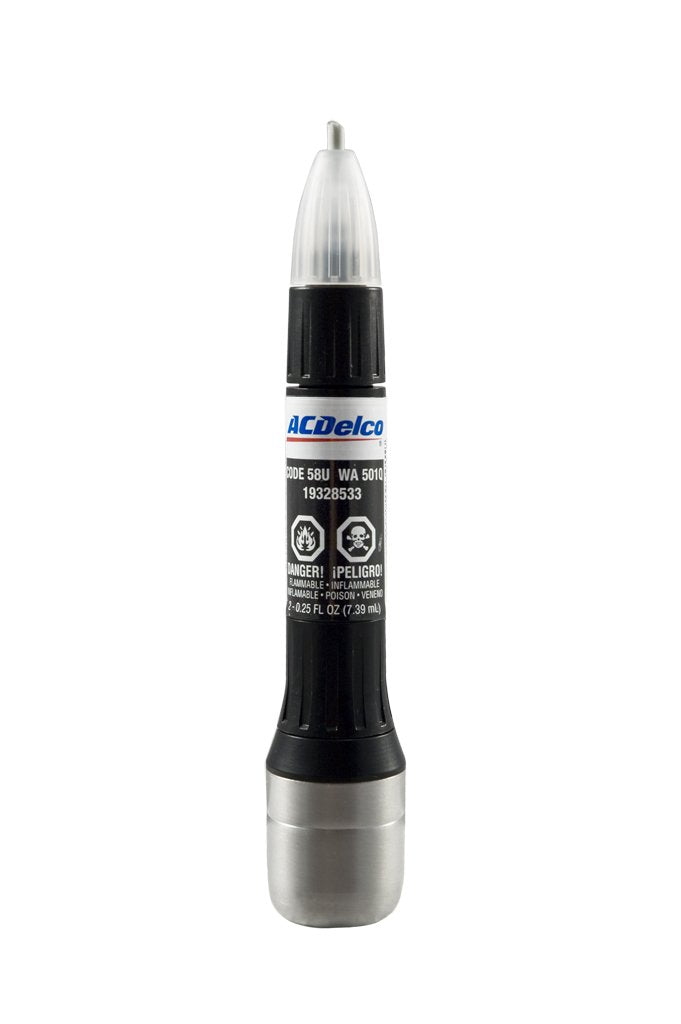 Genuine GM ACDelco 2-In-1 Touch Up Paint Carbon Flash 58 58U GAR WA565Q & Clear Top Coat