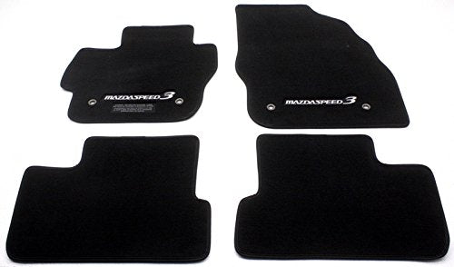 MAZDASPEED 3 2010-2012 NEW OEM SET OF FOUR FLOOR MATS SILVER STITCHING