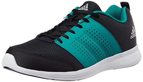Adidas Men's Adispree M Black, Green and Silver Running Shoes - 8 UK/India (42 EU) (B79037)