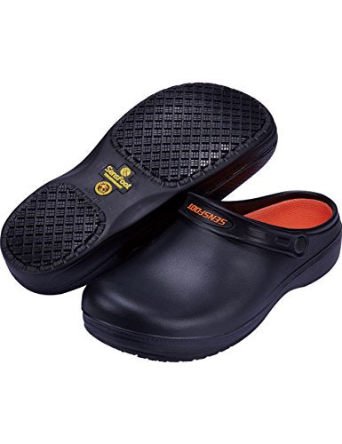 SensFoot Slip Resistant Chef Clogs for Kitchen Work Shoes for Men (11-11.5 US Men)