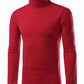 Generic Mens Basic Solid Color Long Sleeve Turtle Neck Slim T-Shirt